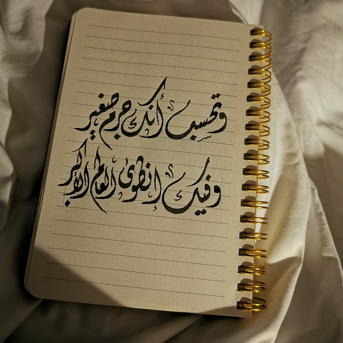 فيك إنطوى العالم الأكبر..